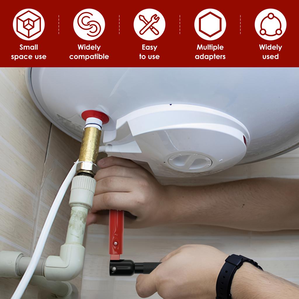 Sink Faucet Wrench Kitchen Bathroom Tap Installation Tool Carbon Steel Tap Wrench Multifunction Water Pipe Repair Tools