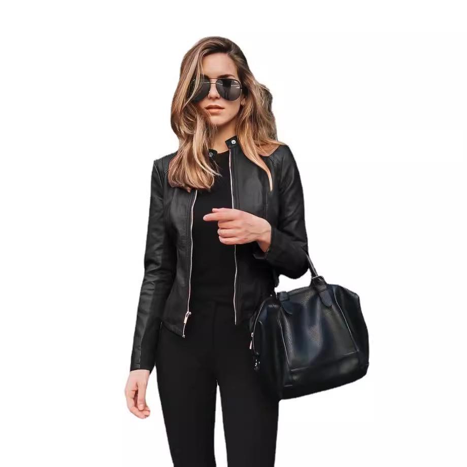 Autumn & Winter Women's Fashion PU Leather Jacket 6036