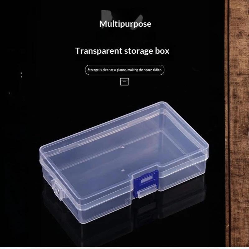 Square Clear Plastic Storage Box Portable Lightweight Organizer for Jewelry Beads Fishing Tackle Hiking Camping Small Item Storage