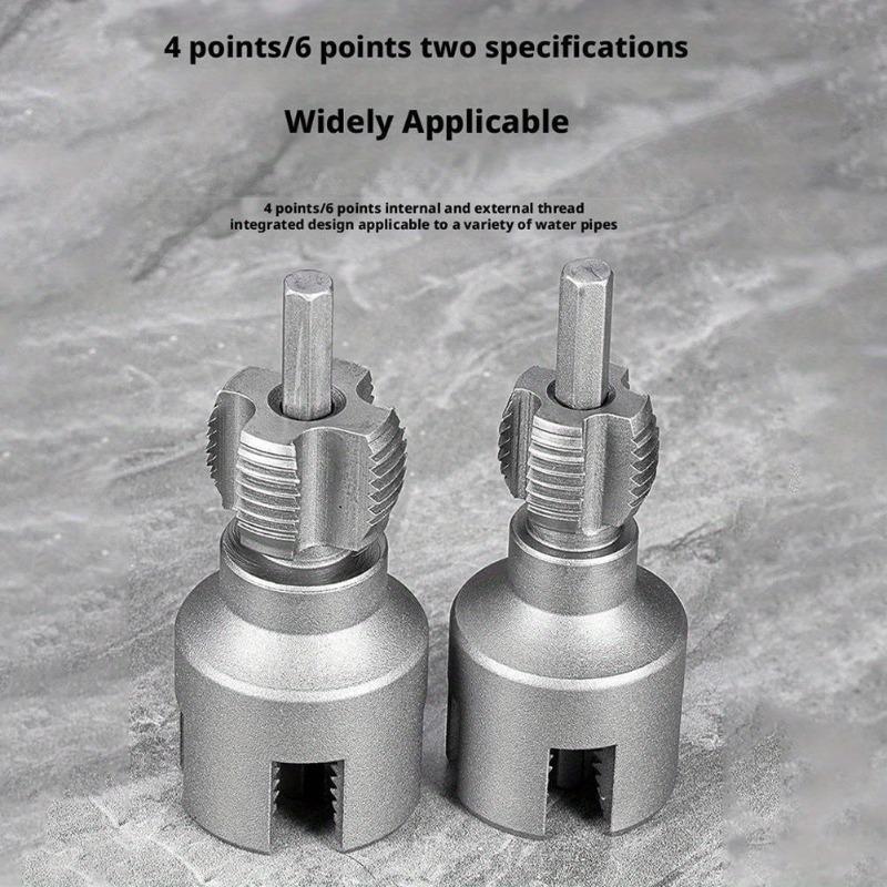 

2 шт. Инструмент для нарезания резьбы на трубах Шестигранный хвостовик Плашка Внутренняя Наружная резьба 1/2&3/4 Водопроводные трубы PPR ПВХ MPP Съемный