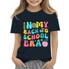 Children's Casual and Fashionable Round-Neck Printed Short-Sleeve Top for Back-to-School