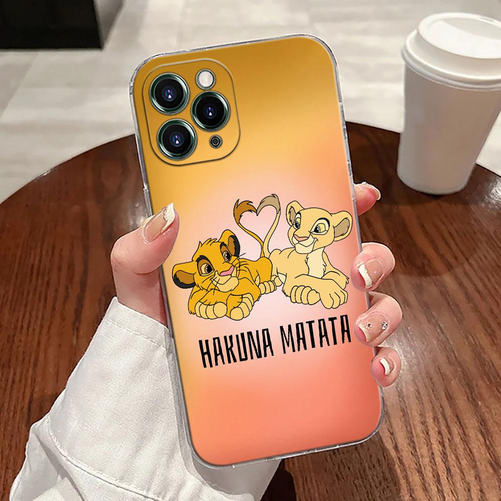 The Lion King HAKUNA MATATA Transparent Phone Case For iPhone 17 Pro Max 17E 11 12 13 14 15 16 Pro Max Plus 17 Air 16E 7 X Cover