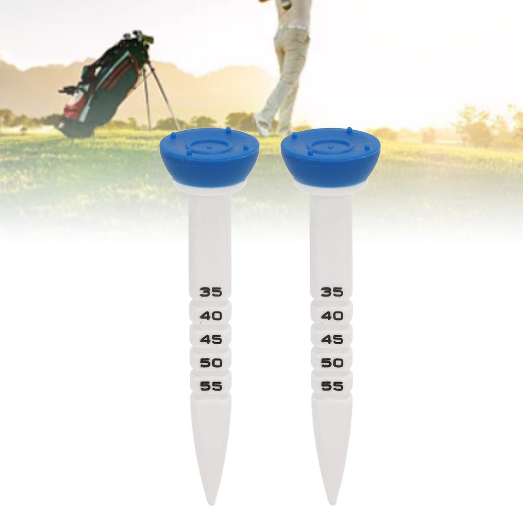 2Pcs Club Ball Tees Height Adjustable Clear Scale High Consistency Accurate Aiming Plastic Club Limit Tees for Outdoor