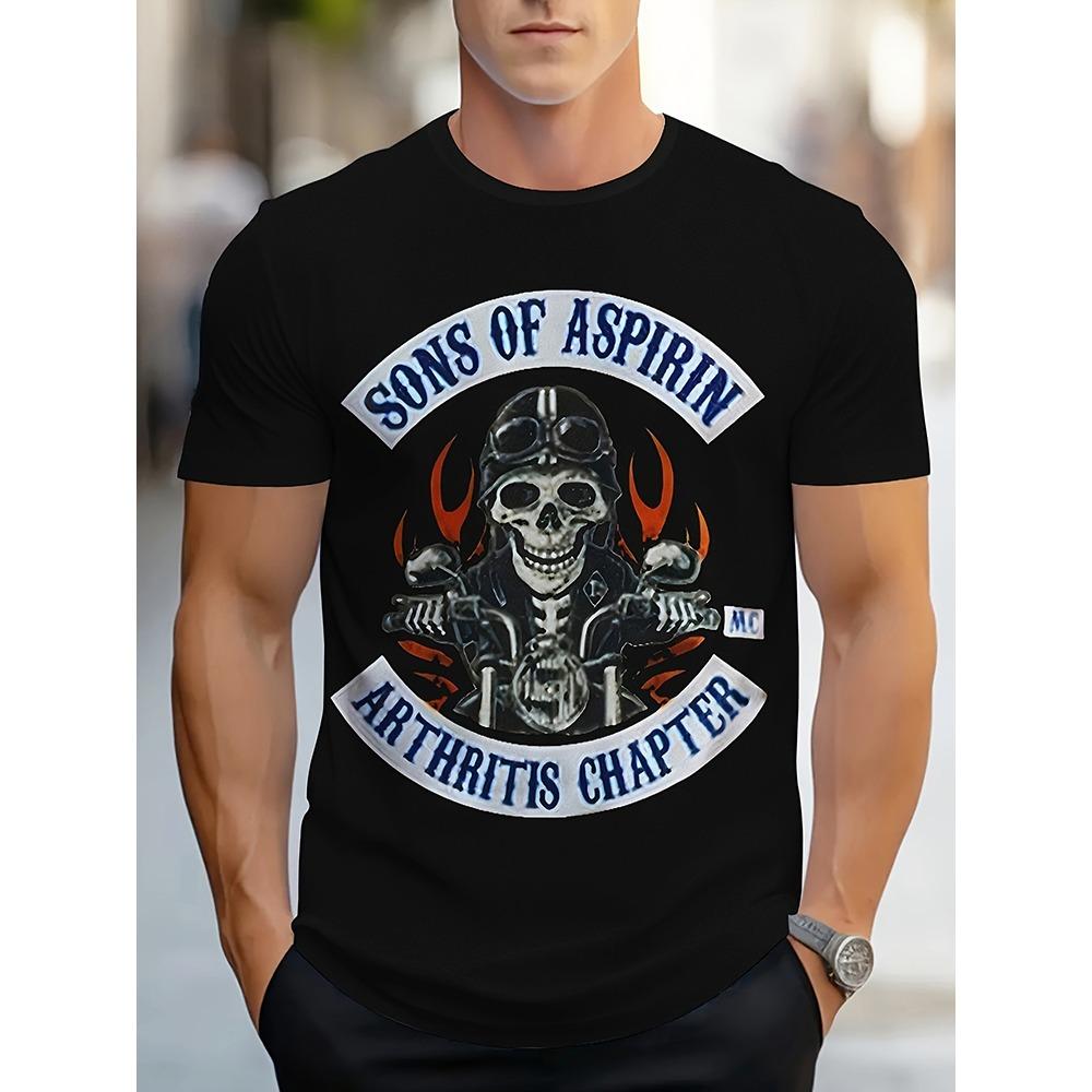 3D Motorcycle Printed Men's Casual Short-sleeved Shirt Urban Street Style Men's Fashionable T-shirt Street Sports Casual T-shirt