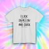 I Lick Swallow Suck Tequila T-Shirt | Funny Drinking Graphic Tee | S-5XL