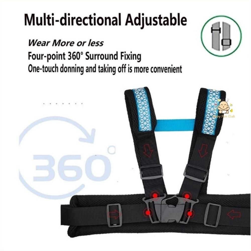 Atmungsaktiver Motorrad-Sicherheitsgurt mit zwei Griffen, Kinder-Sicherheitsgurt, Kindersitzgurt für Kinder