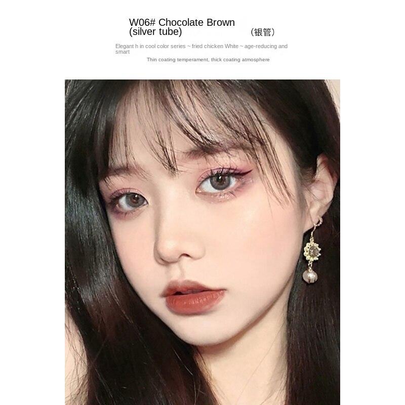 VIBELY transparentní stříbrná matná sametová rtěnka pigmentovaná voděodolná rtěnka Small Ice Cube Shape Lip Makeup Lipstick