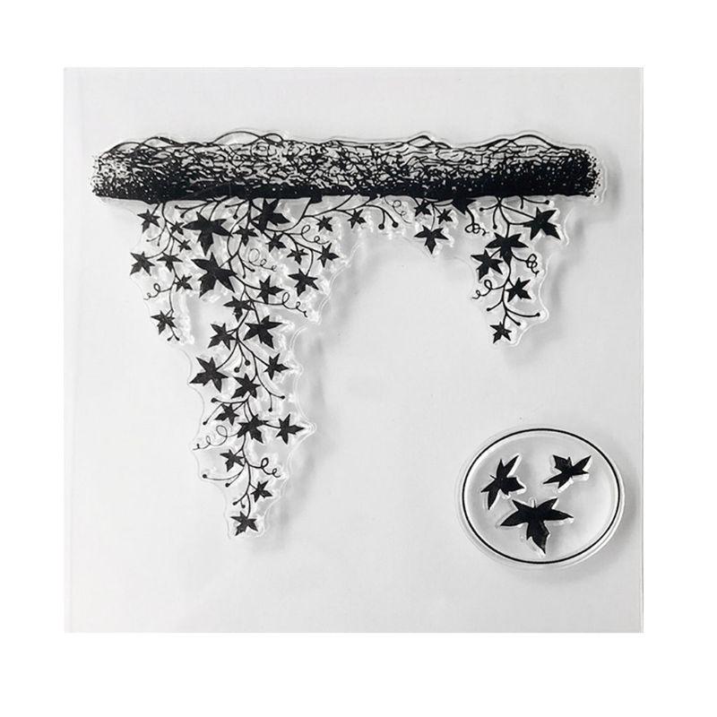 Buy Maple Leaf Silicone Clear Seal Stamp DIY Scrapbooking Embossing ...