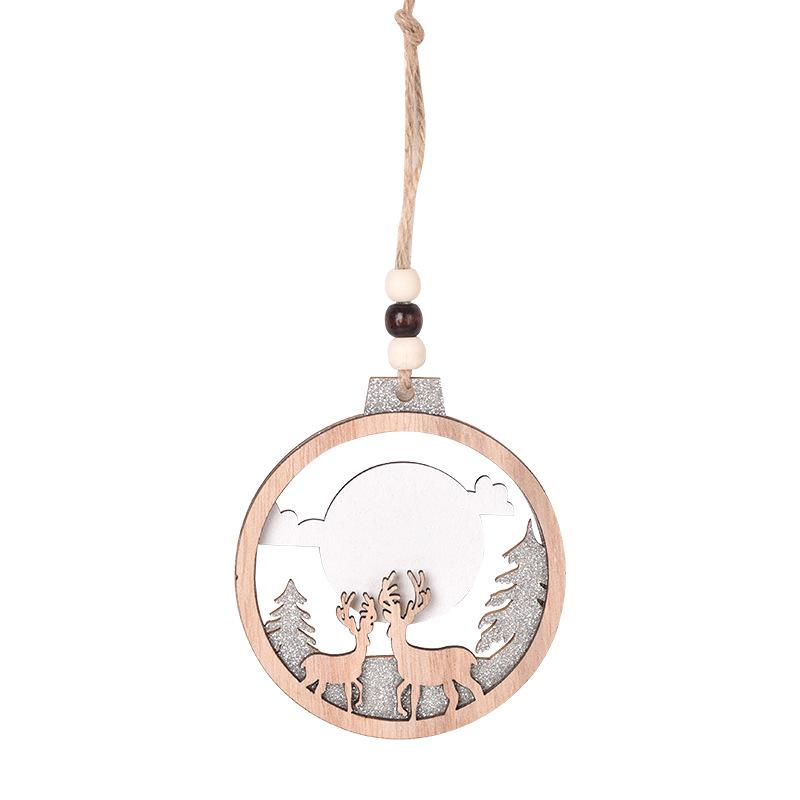 

16 шт. креативная 3D кукла-лось, подвеска для рождественской вечеринки, фестивальная атмосфера, рождественская елка, деревянная забавная подвеска, домашнее ремесло 2pcs