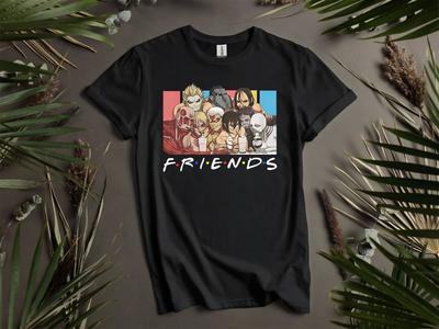 Friends TV-Show Attack on Titan Lustiges Hoodie T-Shirt Männer Frauen Unisex AD857