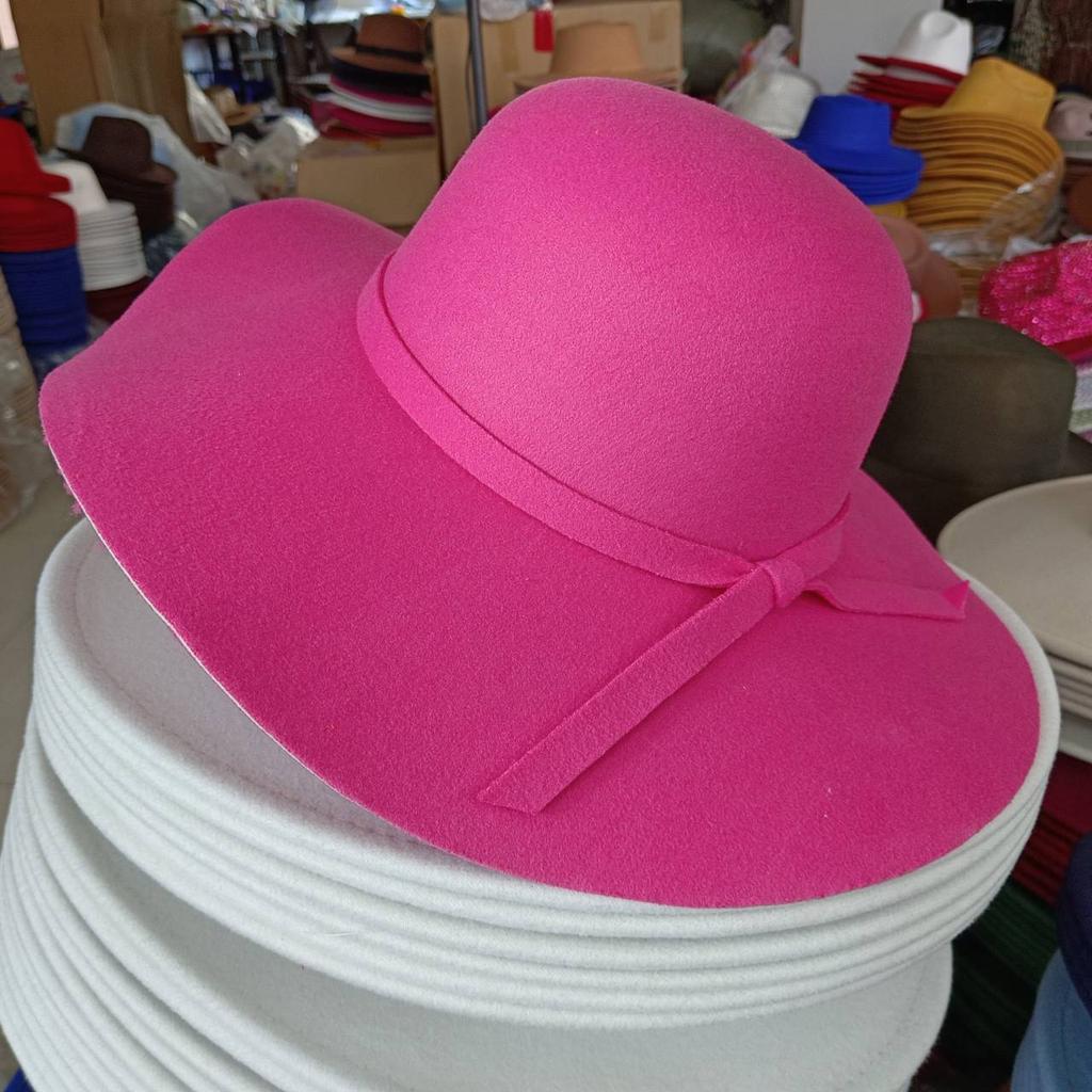 2023 Kapelusz Fedora Szerokie Rondo Filcowa Czapka Letnia Plażowa Damska Dziewczęca Pani Podróżna Miękki Kapelusz Przeciwsłoneczny na Plażę Składany Jeziorny Błękit Fioletowy