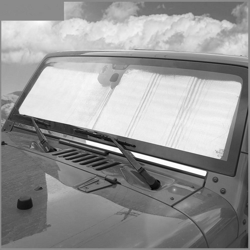 For Jeep Wrangler TJ JK 1997-2017 Car Front Windshield Sunshade Anti UV Ray Window Sun Visor Protector Cover