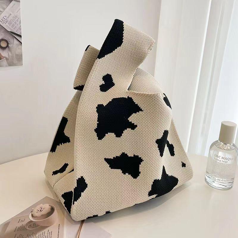 Panda Knit Women's Cross-Border Wrist Tote Handbag