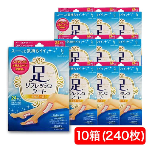 Foot Refreshing Sheets, 240 Sheets Total (6 Sheets X 4 Bags X 10 Boxes) Tree Sap Sheets