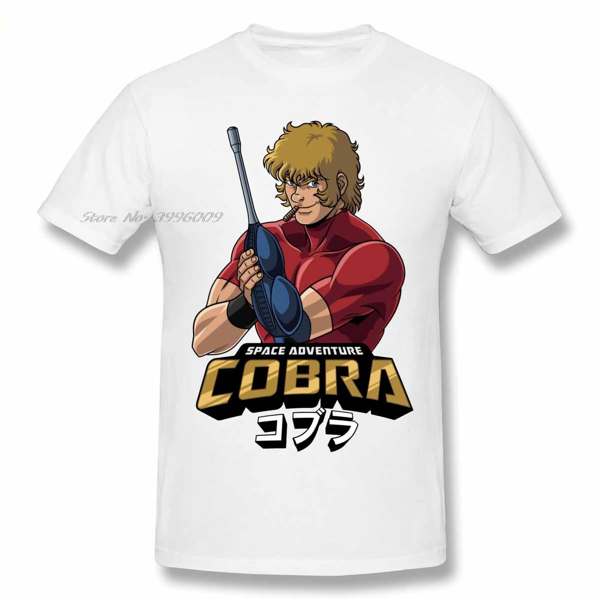 

Футболка Cobra Space Adventure Retro Vintage Manga с круглым вырезом, хлопковая, свободного покроя, с коротким рукавом M белый