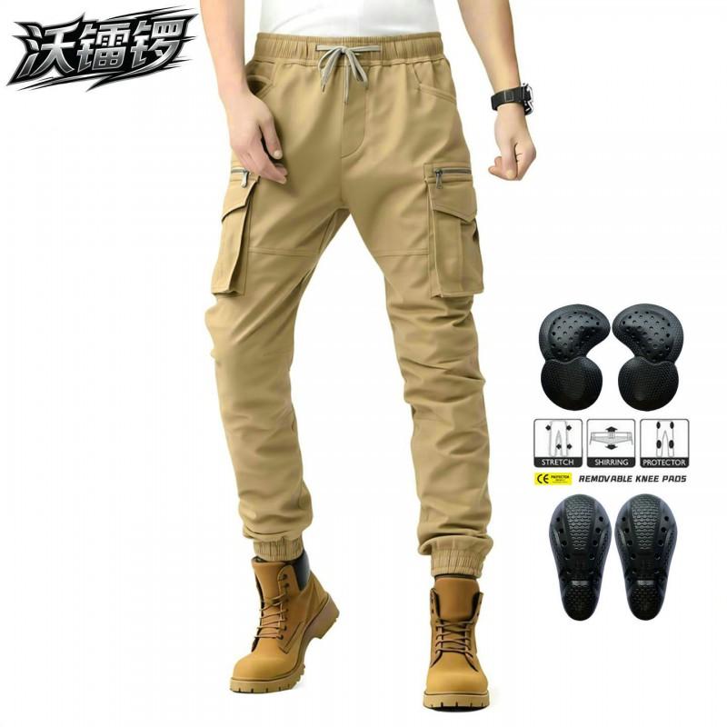 Motorrad-Reithosen für Herren mit CE-Level-Schutzpolstern Taktische Cargo-Hosen mit mehreren Taschen Bikerhosen für den Außenbereich
