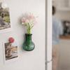 3D Magnetic Vase Sticker With Flower Refrigerator Magnets Magnetic Glass Vases  Holiday Gift