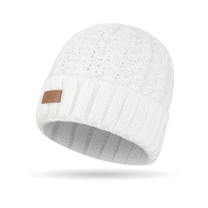 Dámská pletená čepice a šála v korejském stylu - Teplé, všestranné, jednobarevné