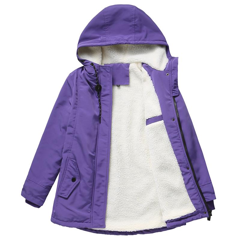 

Женские парки, пальто BRIGH DEER, с капюшоном, застегивающимся на молнию, с завязкой на талии, большой размер, теплое пальто, зимняя верхняя одежда XL