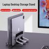 Adjustable Metal Laptop Stand: Double Slot, Stable Vertical Organizer