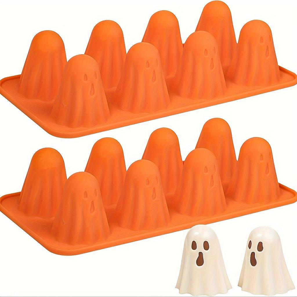 2 pièces/1 pièce Moule en silicone, Moule à glaçons, Moule à bonbons au chocolat Moule en silicone d'Halloween pour gelée, chocolat, bonbons, crayons, résine