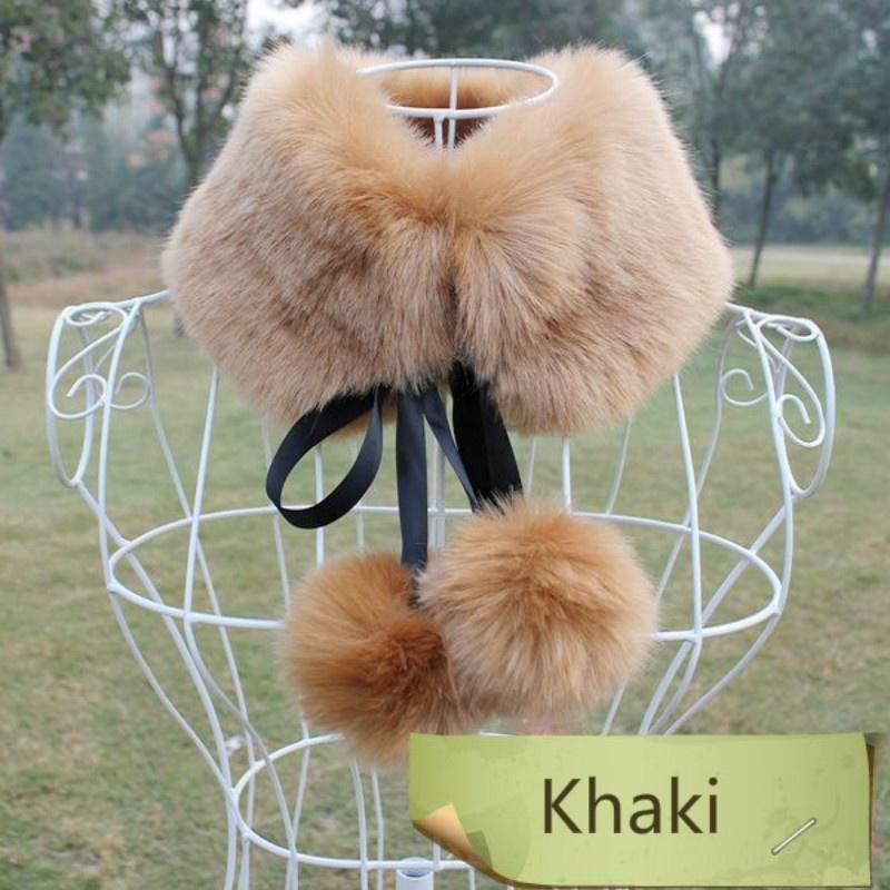 Imitation Rabbit Fur Collar Lady Fake Wool False Collar Female Shawl Women Collars
