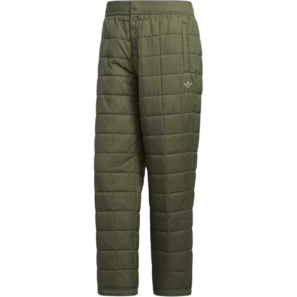 Adidas Оригинальные однотонные повседневные теплые эластичные удобные лыжные штаны унисекс Зеленые GD3526 M