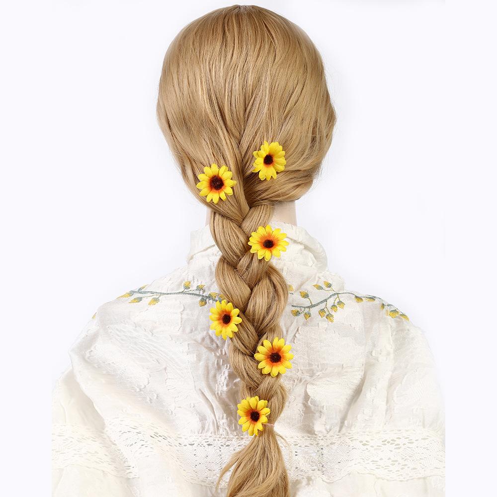 10-piece Set of Hair Clips, Cute Flower Side Bangs Clips, Sunflower Side Clips, Hair Clips, Hair Accessories and Headwear