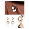 Women's Square Cubic Point Drop Earrings