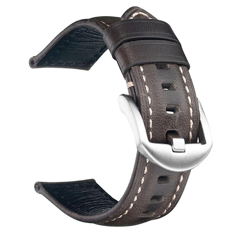 Cowhide Watch Band 18mm 20mm 22mm 24mm 26mm Retro Genuine Leather Watch Strap Quick Release Wrist Bracelet Belt