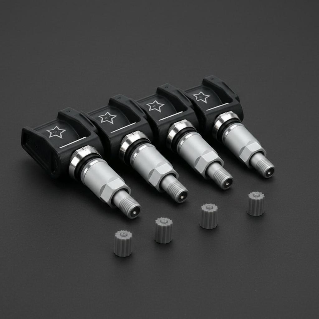 4 Pieces Tire Pressure 433 OEStyle Rubber Replacement Air Release Inflation Parts