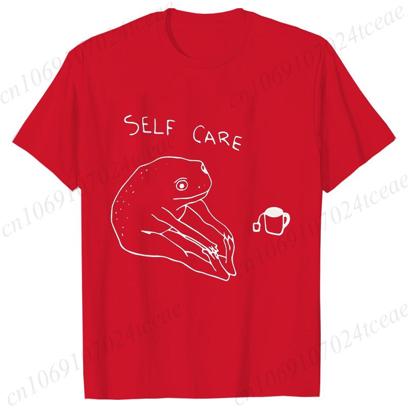 Funny Frog Self Care T-Shirt Retro T-Shirt Birthday Gift for Her Fashion Clothing Cottagecore Frog T-Shirt Positive Vibe Tees