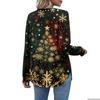 Women's Retro Printed Fashionable Long-sleeved Top