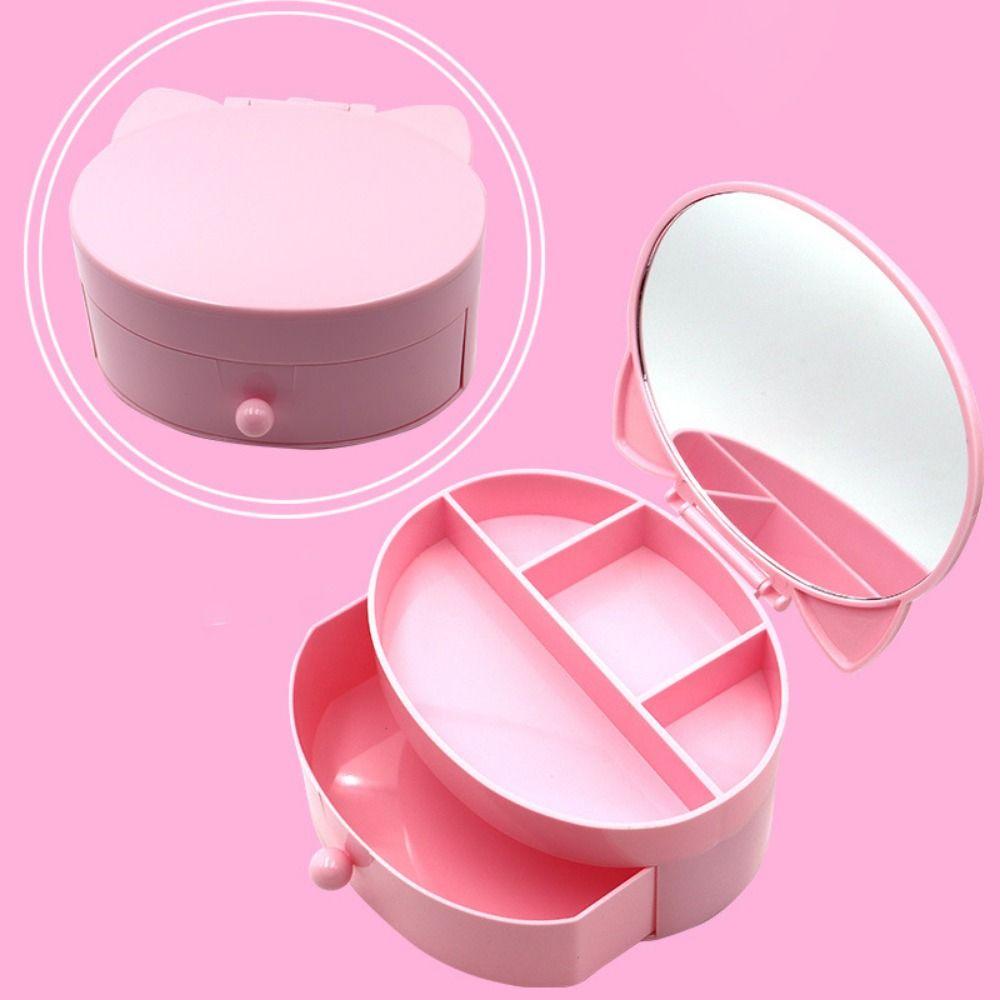 Drawer-style Cat Jewelry Box Cute DIY Display Box Double-layer Storage Box  Storage Organize