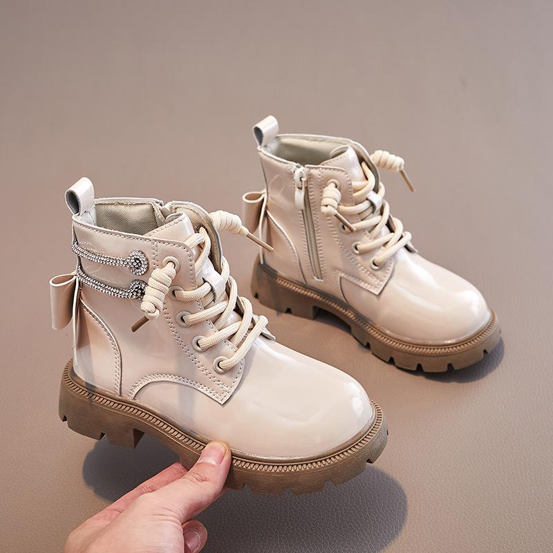 New Girl Boot Fashion Simple Exquisite Kid Boots Princess Versatile Classic Retro Girl Shoes Soft Anti Slip Casual Ankle Boot