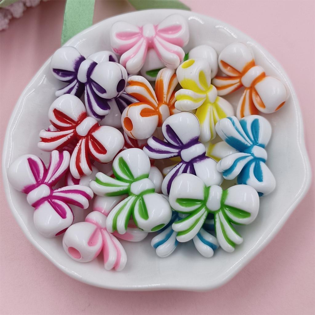 Articole de petrecere acasă Mărgele DIY lucrate manual 30 buc/pungă Arc Brățară Colier Acrilic Panglică