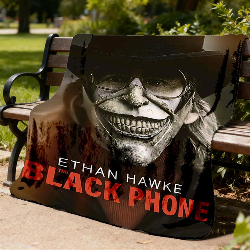 1pc The Black Phone Outdoor Flannel Blanket Gift For Boys Girls Adults, Family Friends