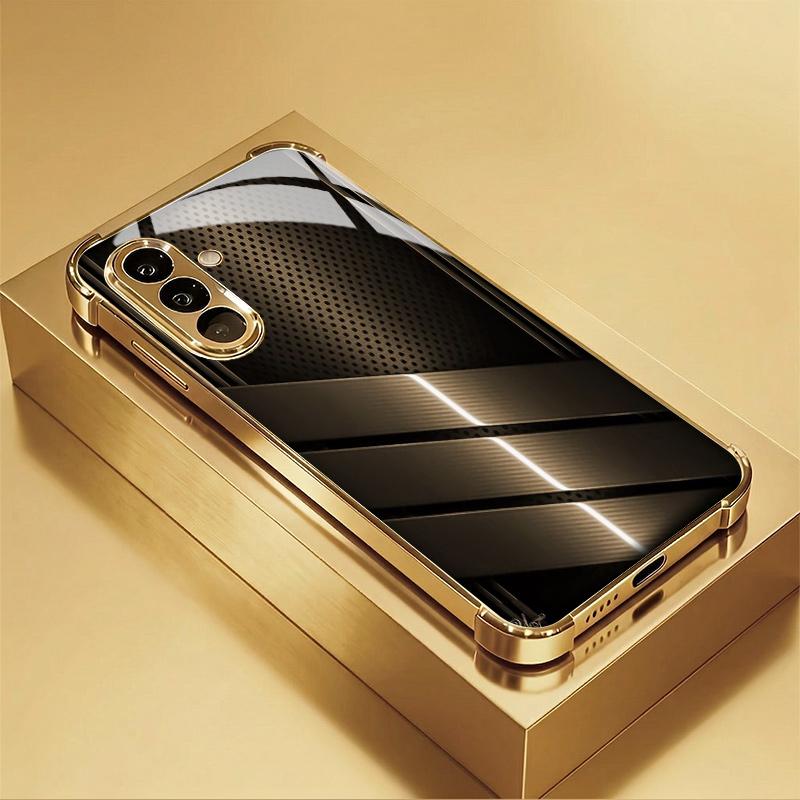 Personalisierte und kreative Glas-Handyhülle geeignet für Samsung GalaxyS26 S25 S24 S23 S22 S20FE/Ultra/Plus vier Ecken Anti-Drop