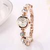 Yousheng Ladies Elegant Wrist Watch Exquisite Women Bracelet Rhinestones Quartz Faux Crystal Small Dial Watch