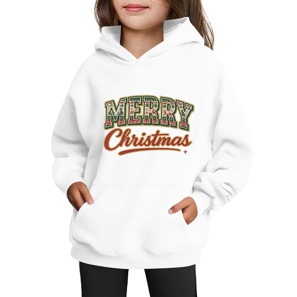 Sweatshirts For Teen Girls Hoodies Long Sleeve Drawstring Pullover Cute Printed Oversized Hoodie Christmas
