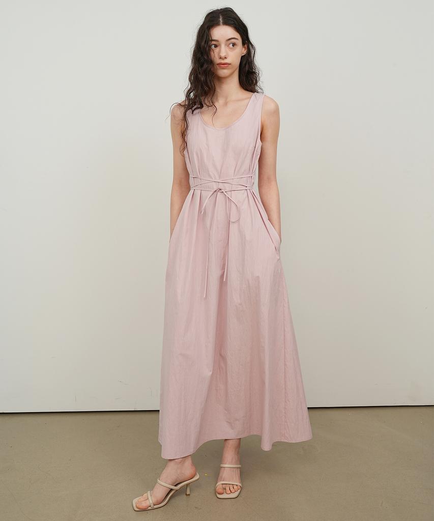 PAUL&ALICE String Sleeveless Dress / Pink