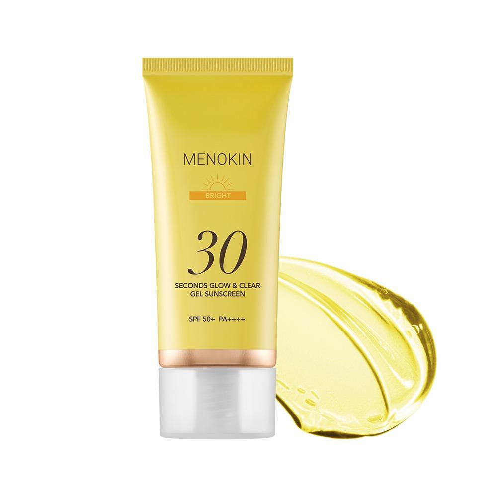 Menokin 30-Seconds Glow and Clear Gel Sunscreen Bright Radiance Tone-Up 50ml