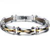 Jewelry Gift for Him Gold Color Stainless Steel Man Bracelet Male Cool 11MM Hand Chain Men's Bracelets & Bangles Mannen Armband