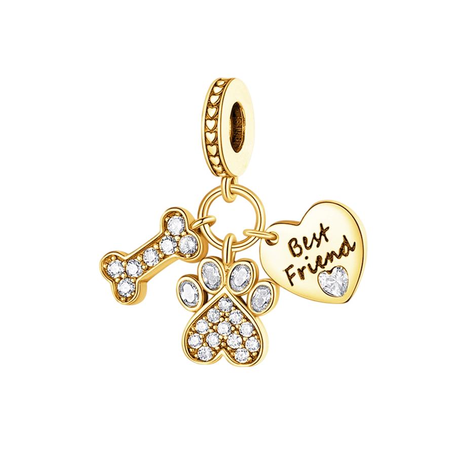 Altın Kaplama Parlak Charm Boncuk Kolye Ucu Orijinal Yılan Bakır Bileklik Kolye Boncuklarına Uyar Kendin Yap Takı Kadın Hediye