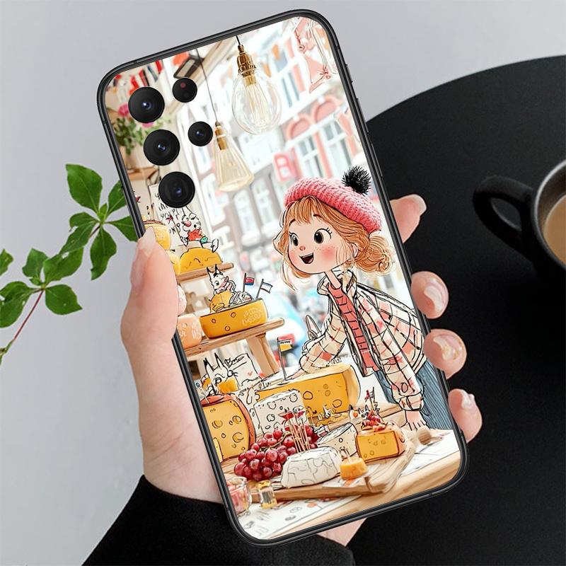 Lovely Girl Phone Case For Samsung A55 A16 A56 A36 A35 A15 A53 A54 A33 A34 A25 A05S A52 A52S A14 A24 A26 A71