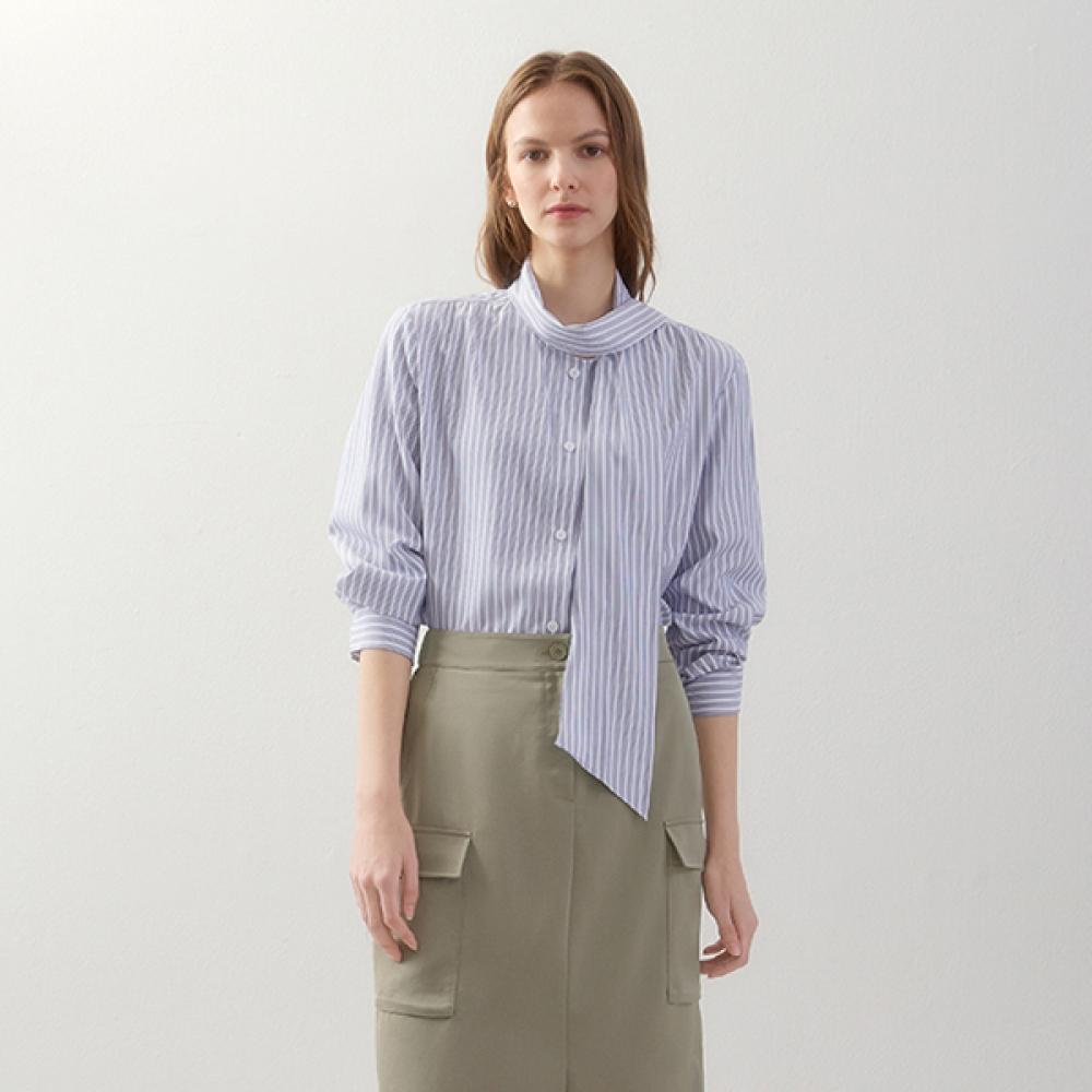 

[shs Miss] Wide Tie Neck Blouse Swwblo11030 Pink/66