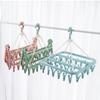 32 Clip Folding Clothes Hanger Children's and Adult Plastic Clothes Drying Hanger Home Windproof Sock Underwear Drying Hangers