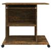 Smoke Oak Computer Desk 80 X 50 X 75 Cm Particleboard
