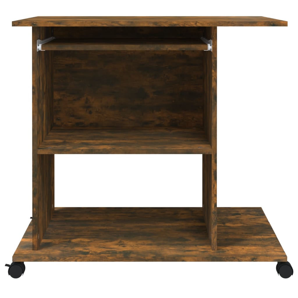 Smoke Oak Computer Desk 80 X 50 X 75 Cm Particleboard