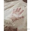 High-End Cotton Yarn Organza Floral Embroidery Fabric for Wedding Dresses and Skirts